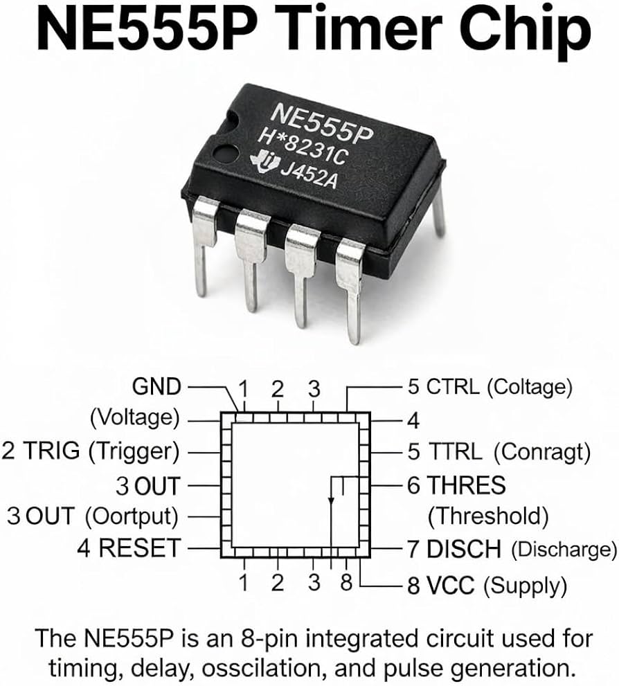 NE555P DIP8 Timer TI 555