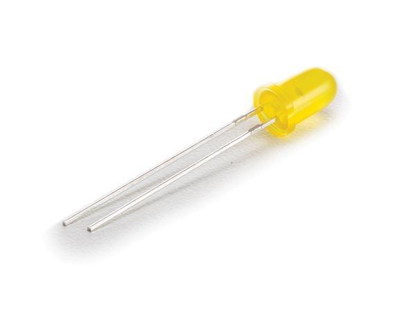YELLOW LED 5mm DIFFUSED