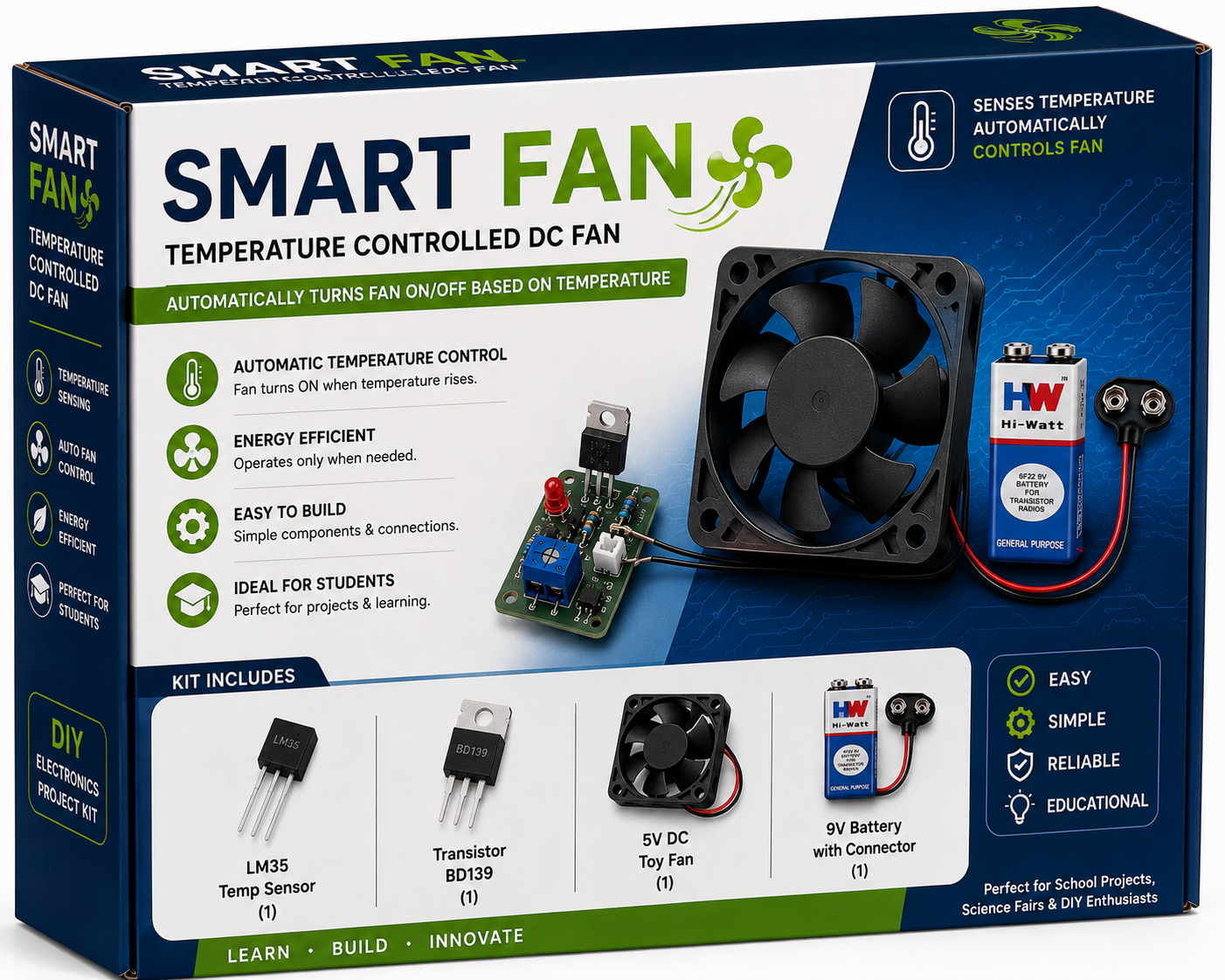 Smart Fan (Temperature Controlled DC Fan) KIT