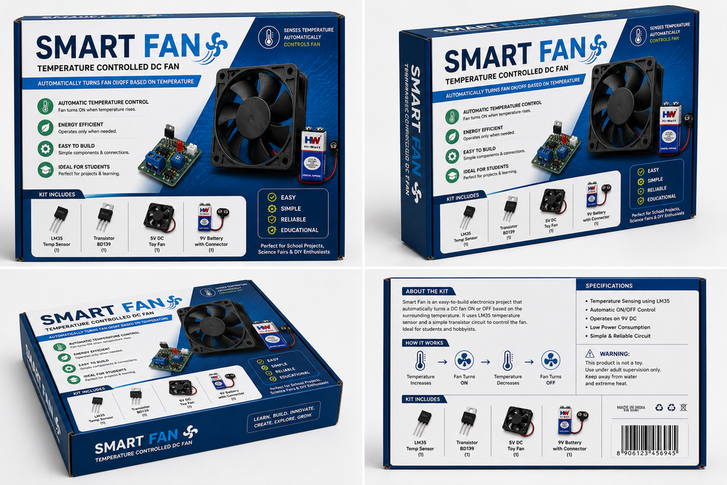 Smart Fan (Temperature Controlled DC Fan) KIT