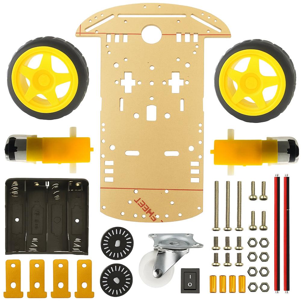 2WD Motor Smart Robot Car Chassis Kit DIY Transparent UNASSEMBLED