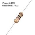 100 OHM 0.25W RESISTOR CFR tolerance 5% 100E 100R Watts