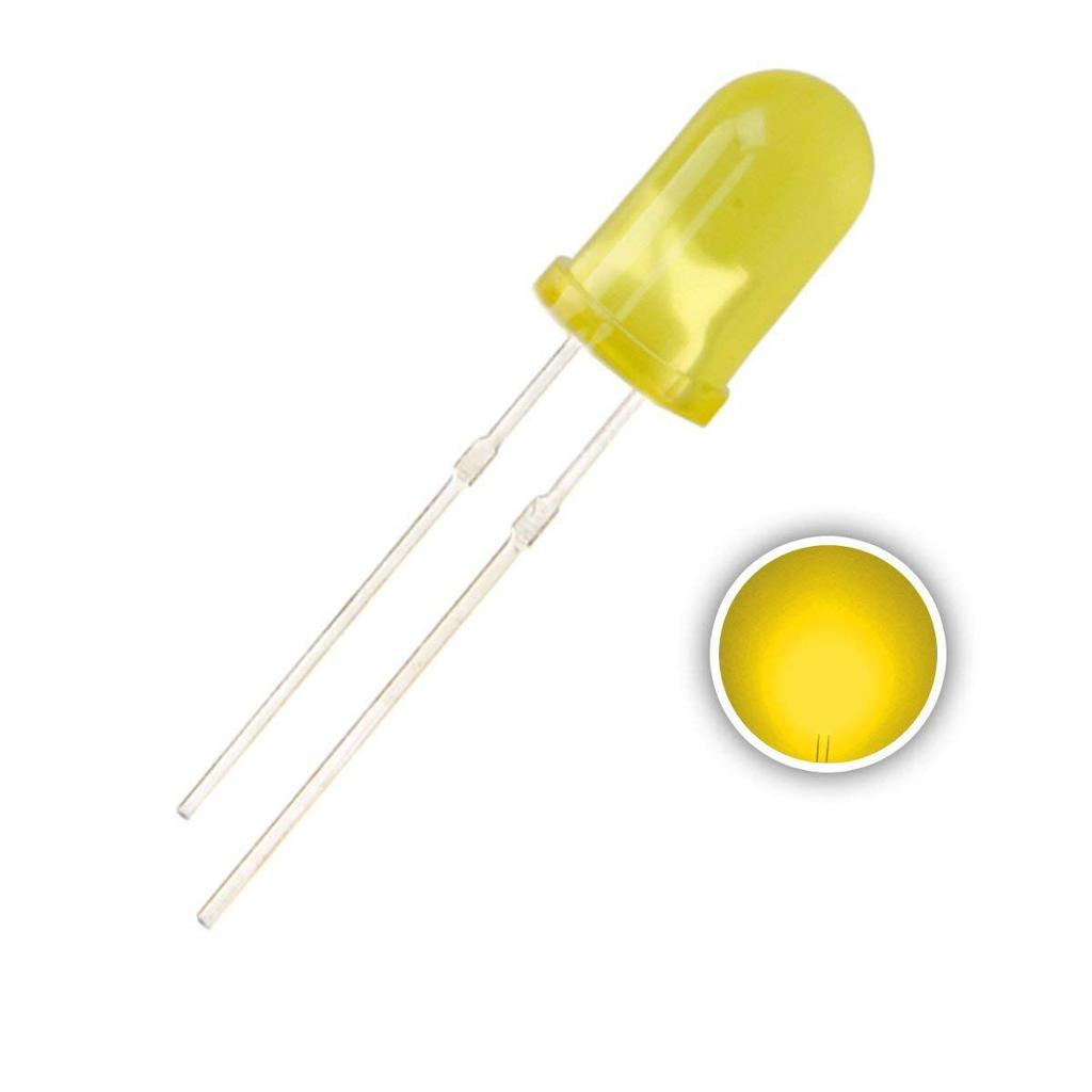 YELLOW LED 5mm DIFFUSED
