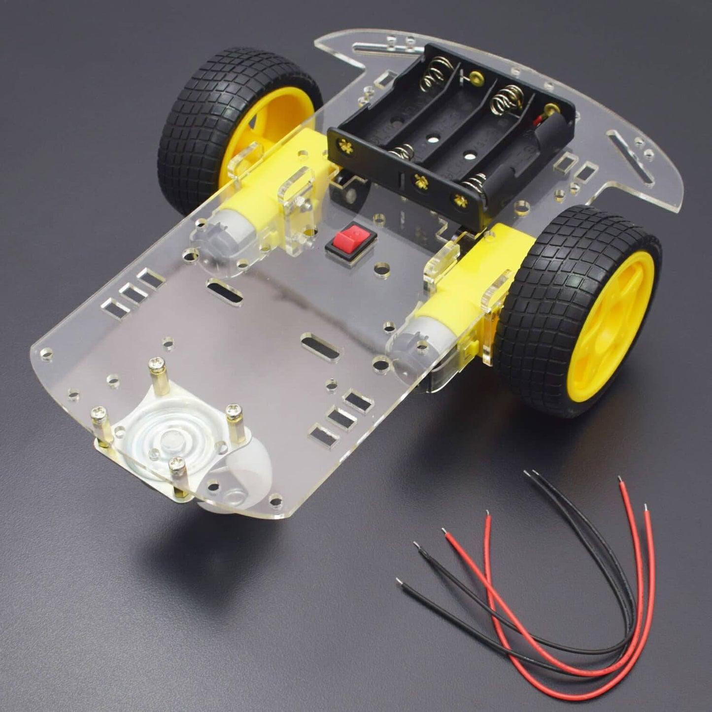 2WD Motor Smart Robot Car Chassis Kit DIY Transparent UNASSEMBLED