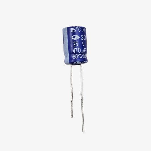 470uF 25V  Capacitor 85C 20% 10x12.5mm